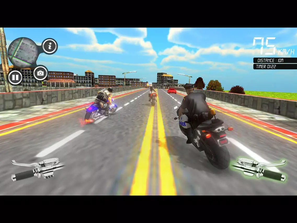 Zrzuty ekranu Super Bike Chase: Outlaws Run iPad 