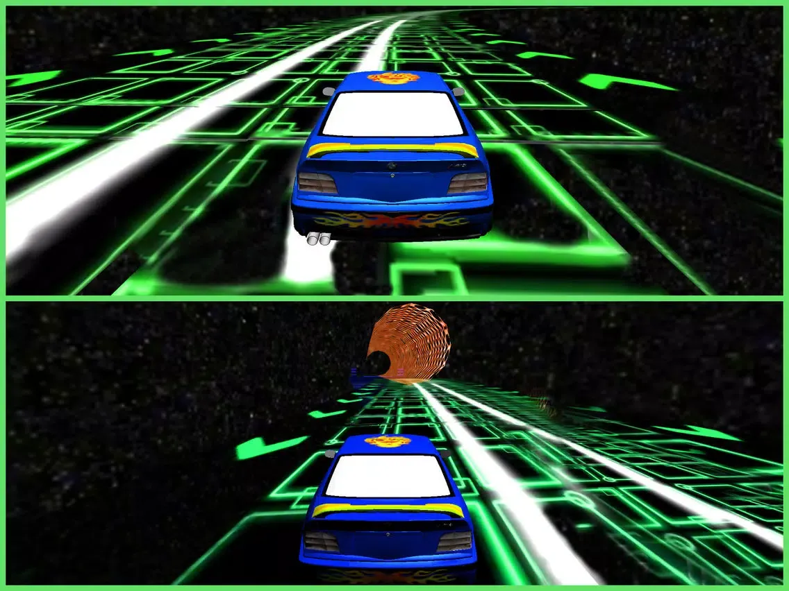 Ảnh chụp màn hình của Challenging Car race : Addictive Stunt In Space iPad 