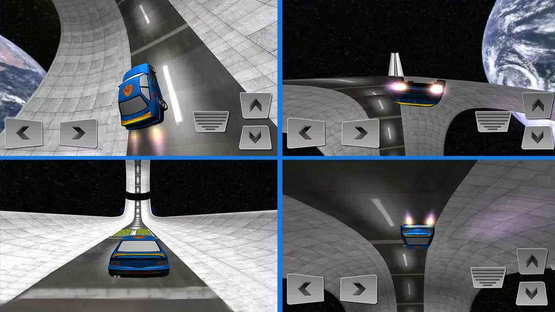 Ảnh chụp màn hình của Challenging Car race : Addictive Stunt In Space