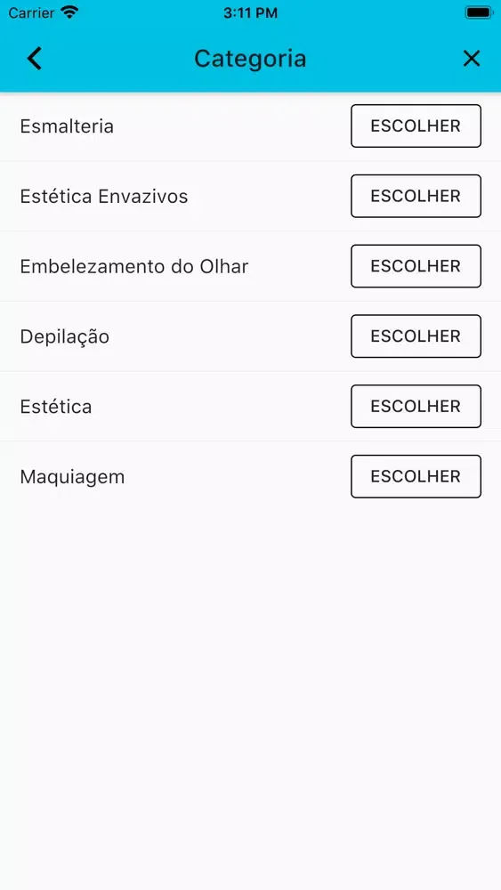 Capturas de tela do Clube da Beleza