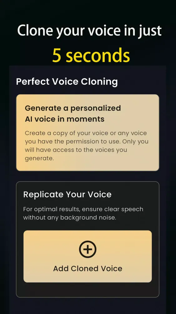 ภาพหน้าจอของ VoiceEchoAI:Real Voice Cloning
