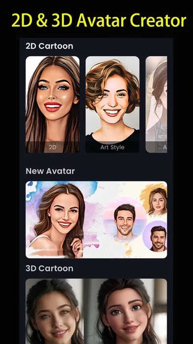 Capturas de pantalla de ToonFace: AI cartoon character