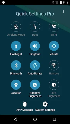 Super Quick Settings Pro Screenshots