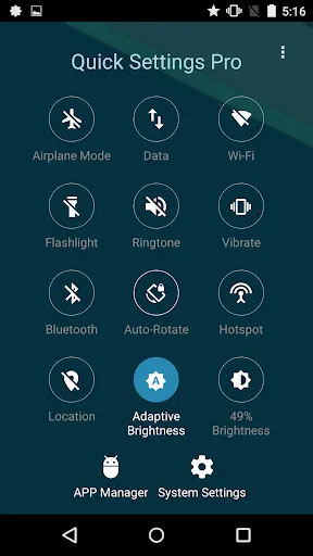Super Quick Settings Pro Screenshots