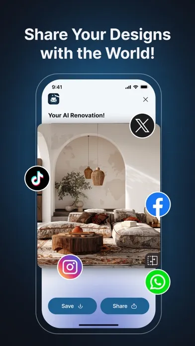 Zrzuty ekranu AI Interior Design - Wizard