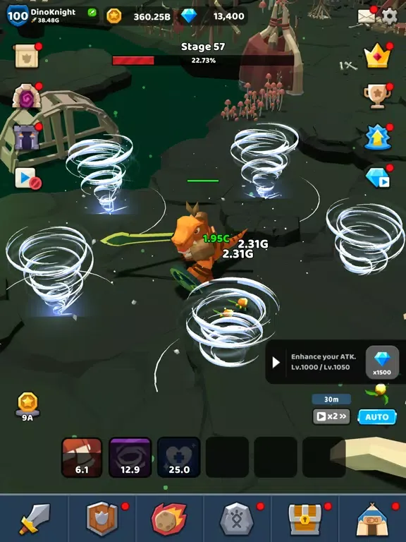 ภาพหน้าจอของ Dino Knight iPad 