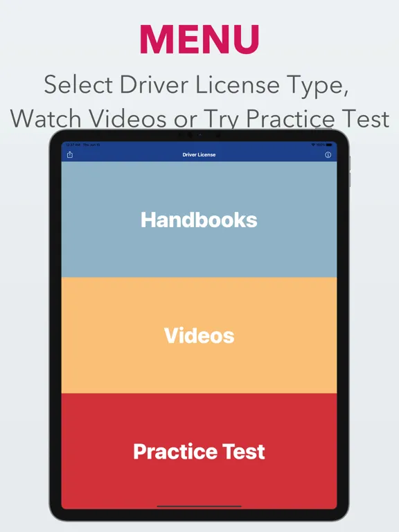 ภาพหน้าจอของ Nebraska DMV Test License Prep iPad