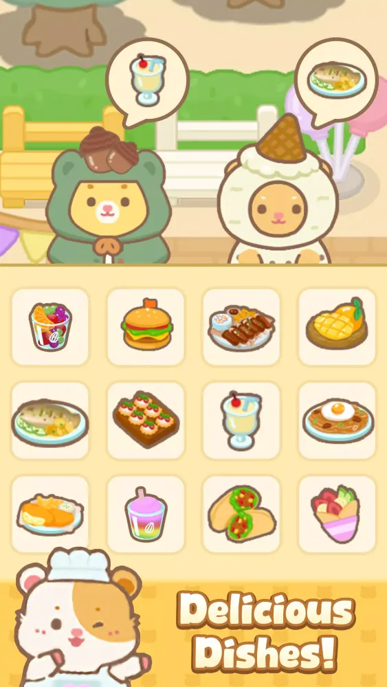 Ảnh chụp màn hình của Ham's Kitchen : Cute Food Game