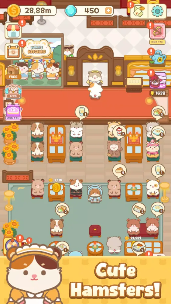 Ảnh chụp màn hình của Ham's Kitchen : Cute Food Game