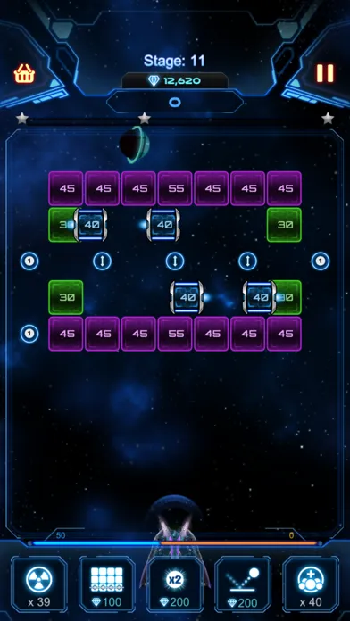 Capturas de tela do Bricks Breaker Galaxy Shooter
