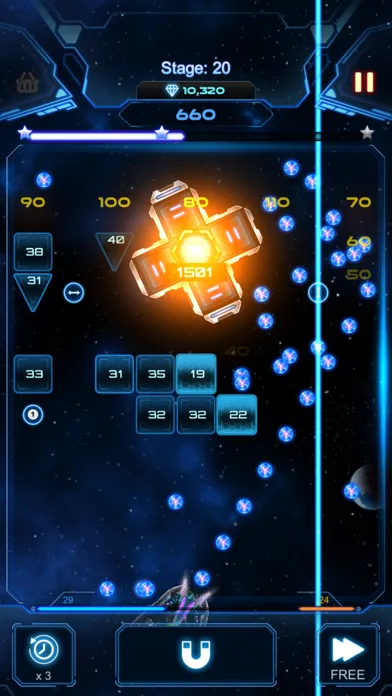 Capturas de tela do Bricks Breaker Galaxy Shooter