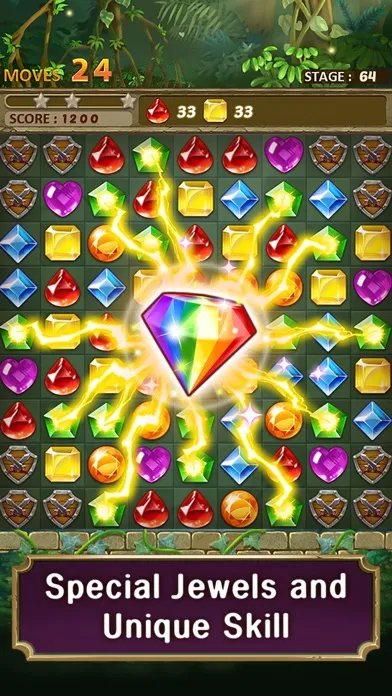 Capturas de tela do Jewels Jungle : Match 3 Puzzle