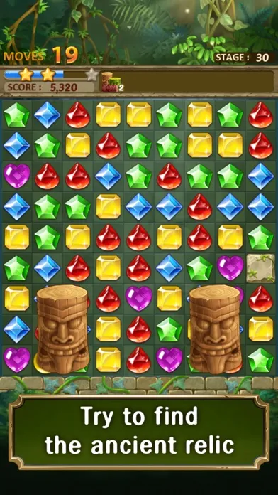 Capturas de tela do Jewels Jungle : Match 3 Puzzle