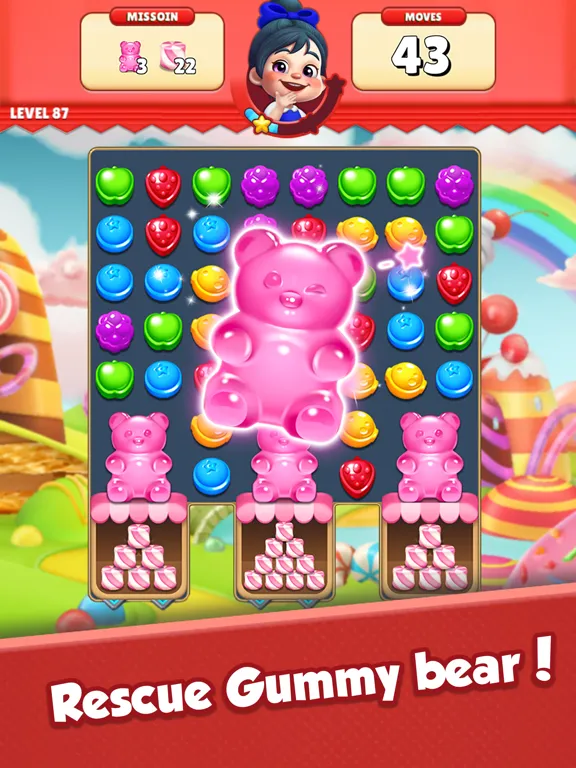 Sugar Hunter: Match 3 Puzzle iPad 應用截圖