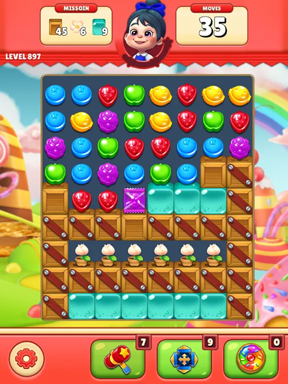 Sugar Hunter: Match 3 Puzzle iPad 應用截圖