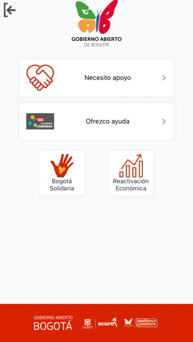 Ảnh chụp màn hình của GAB - Gobierno Abierto Bogotá