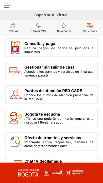 Ảnh chụp màn hình của GAB - Gobierno Abierto Bogotá