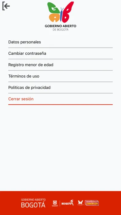 Ảnh chụp màn hình của GAB - Gobierno Abierto Bogotá