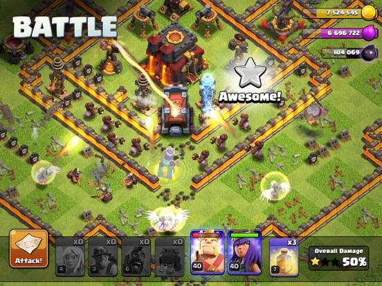 Tangkapan skrin Clash of Clans iPad 