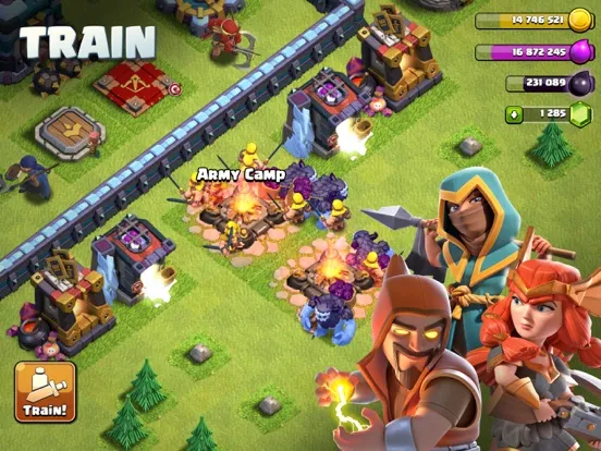 Tangkapan skrin Clash of Clans iPad 