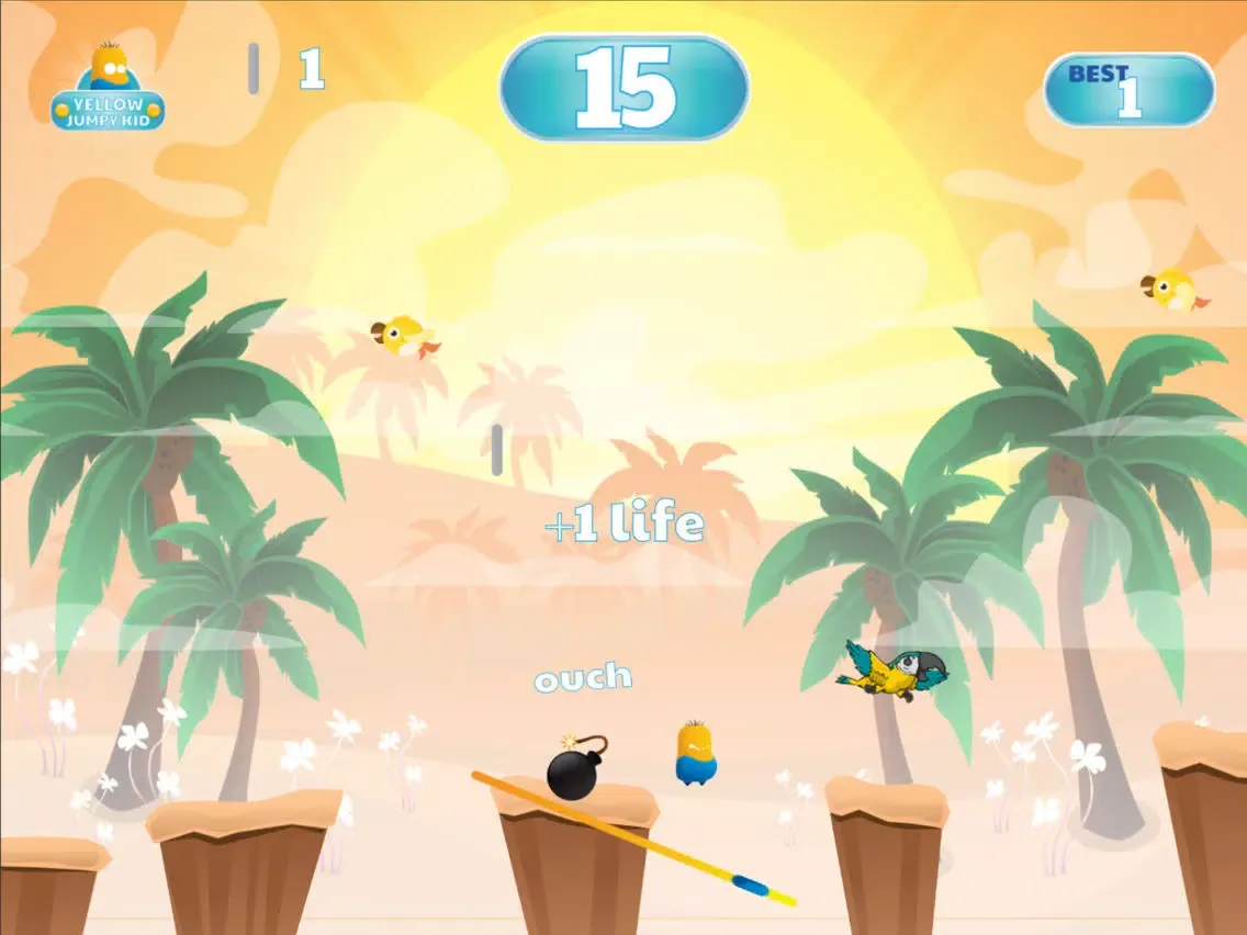 Screenshot di King the Yellow Jumpy Kid - Jump from Land to Land iPad 