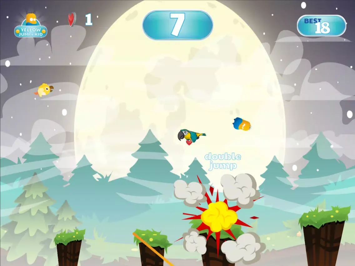 Screenshot di King the Yellow Jumpy Kid - Jump from Land to Land iPad 