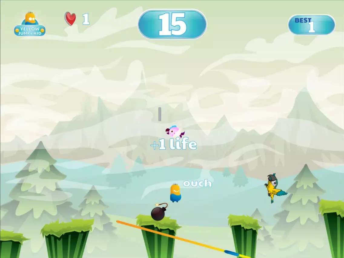 Screenshot di King the Yellow Jumpy Kid - Jump from Land to Land iPad 