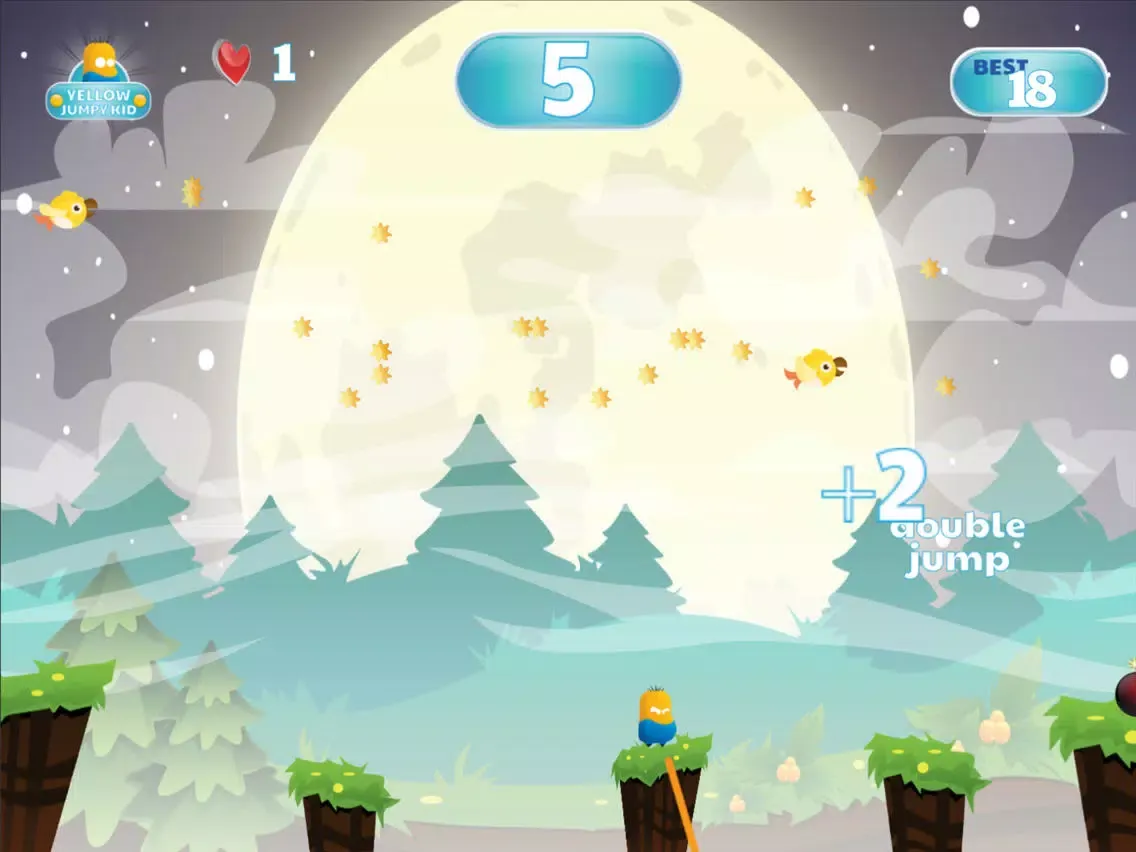 Screenshot di King the Yellow Jumpy Kid - Jump from Land to Land iPad 