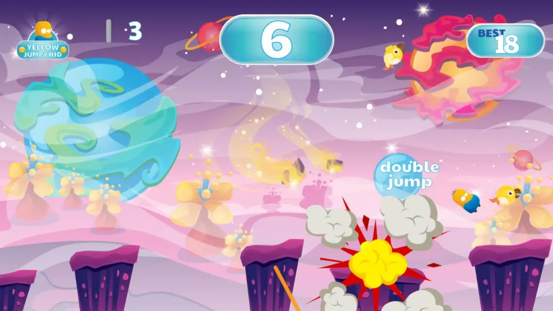 Screenshot di King the Yellow Jumpy Kid - Jump from Land to Land