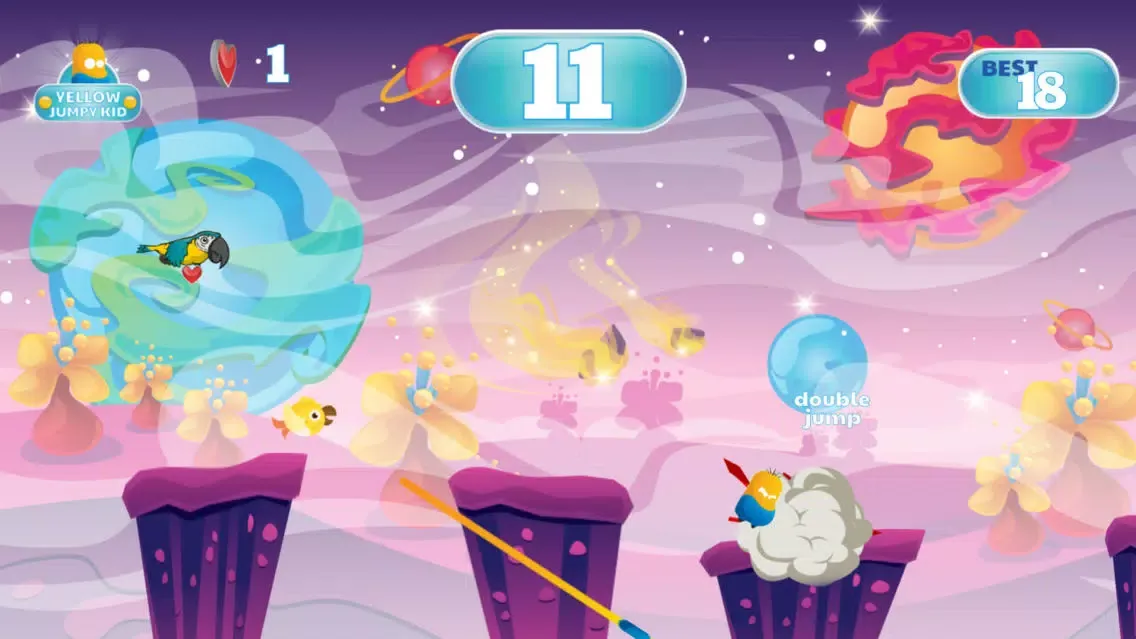 Screenshot di King the Yellow Jumpy Kid - Jump from Land to Land