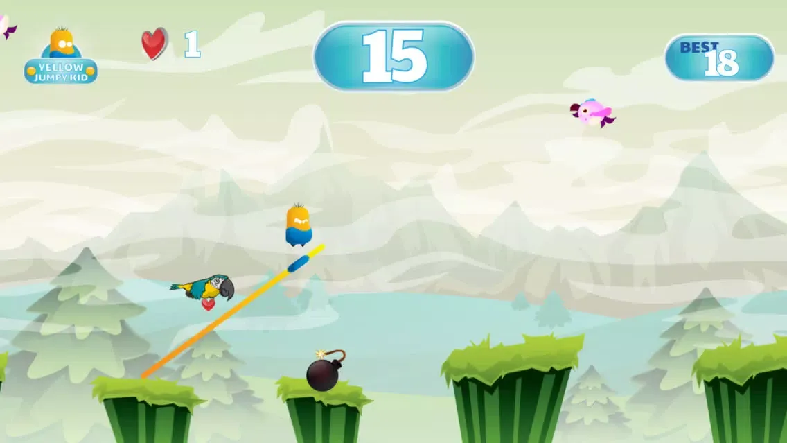 Screenshot di King the Yellow Jumpy Kid - Jump from Land to Land