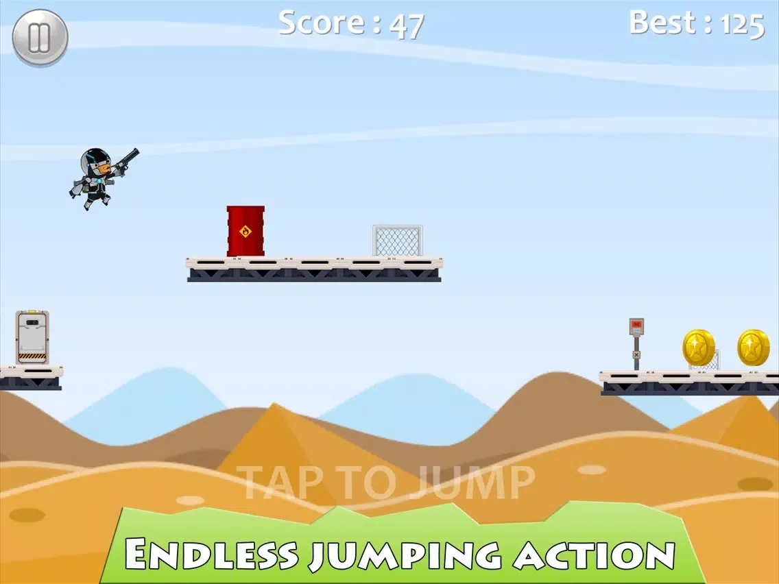 ภาพหน้าจอของ Commander Cyborg Run iPad 