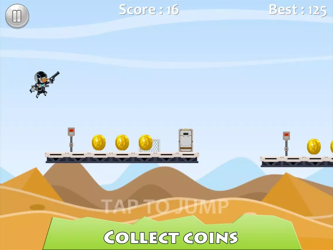 ภาพหน้าจอของ Commander Cyborg Run iPad 