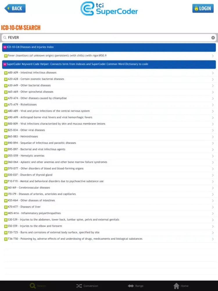 Screenshot di ICD-10 Search iPad