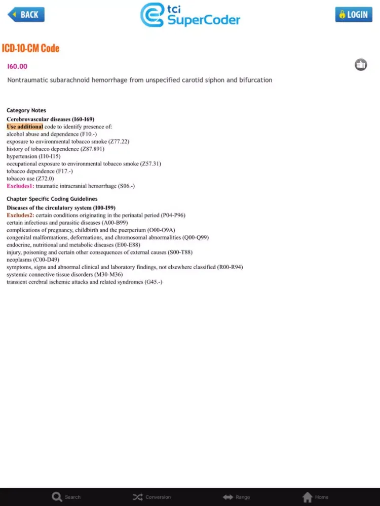 Screenshot di ICD-10 Search iPad