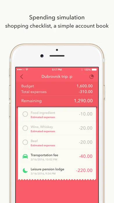 Capturas de tela do Budget management - MiniBudget