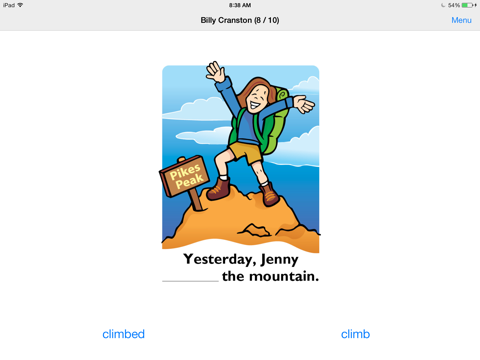 ภาพหน้าจอของ Regular Past Tense Verbs Fun Deck iPad 