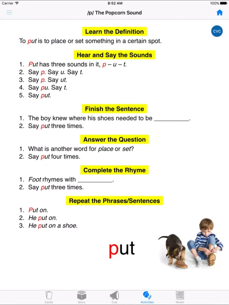 Webber BIG Apraxia iPad  스크린샷