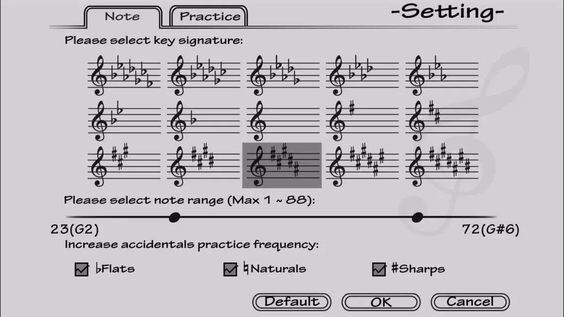 ภาพหน้าจอของ Piano Sight Reading
