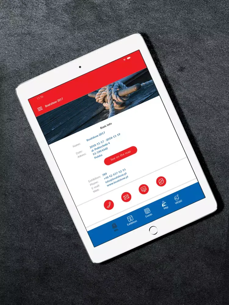Ảnh chụp màn hình của Boatshow 2017 - Interservis iPad 