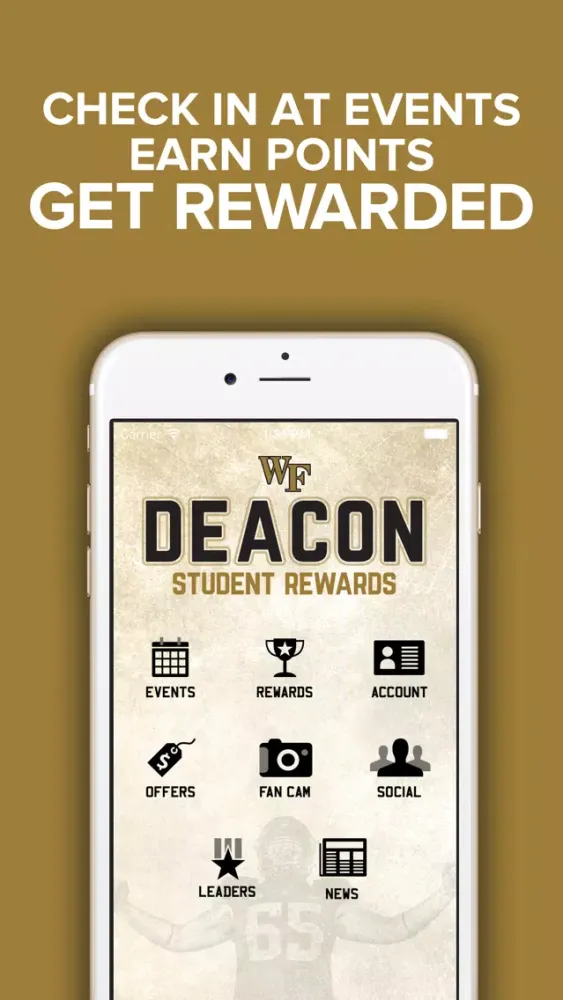 Tangkapan layar Deacon Student Rewards