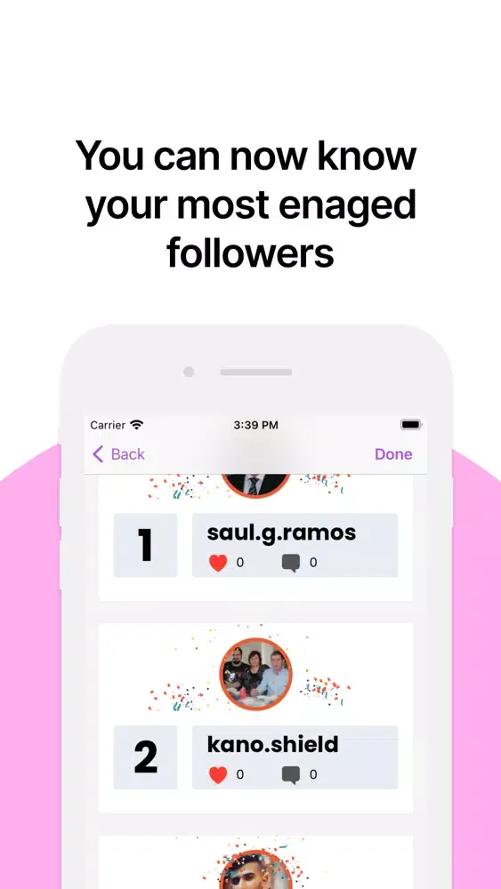 Captures d'écran de Super Favs: Engagement Tracker