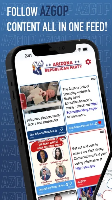 Captures d'écran de AZGOP Arizona Republicans