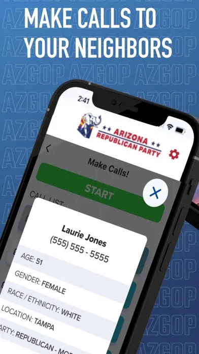 Captures d'écran de AZGOP Arizona Republicans