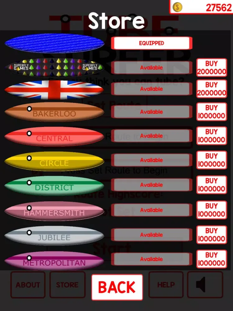 Tube Surfer - A Game for The London Underground iPad  Screenshots