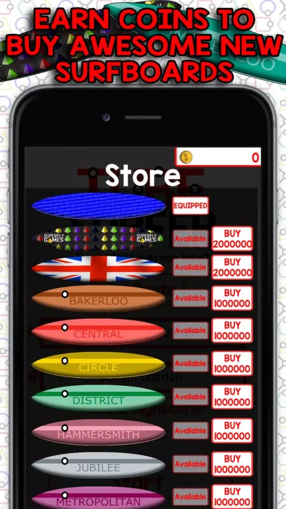 Tube Surfer - A Game for The London Underground Screenshots