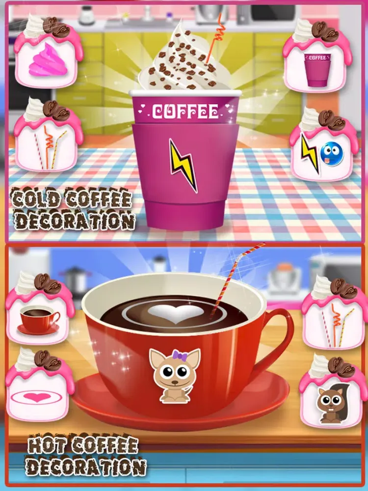 Capturas de tela do Zodiac coffee maker cafe shop iPad 