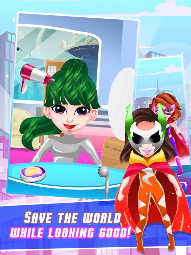 Superhero Princess Girl Salon - Makeup, Spa, and Makeover Kids Games iPad  سکرین شاٹس