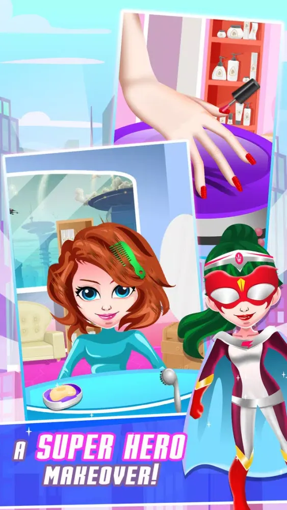 Superhero Princess Girl Salon - Makeup, Spa, and Makeover Kids Games سکرین شاٹس