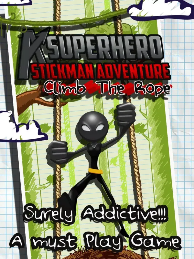 Screenshot di A Superhero Stickman Adventure - Climb The Rope iPad 
